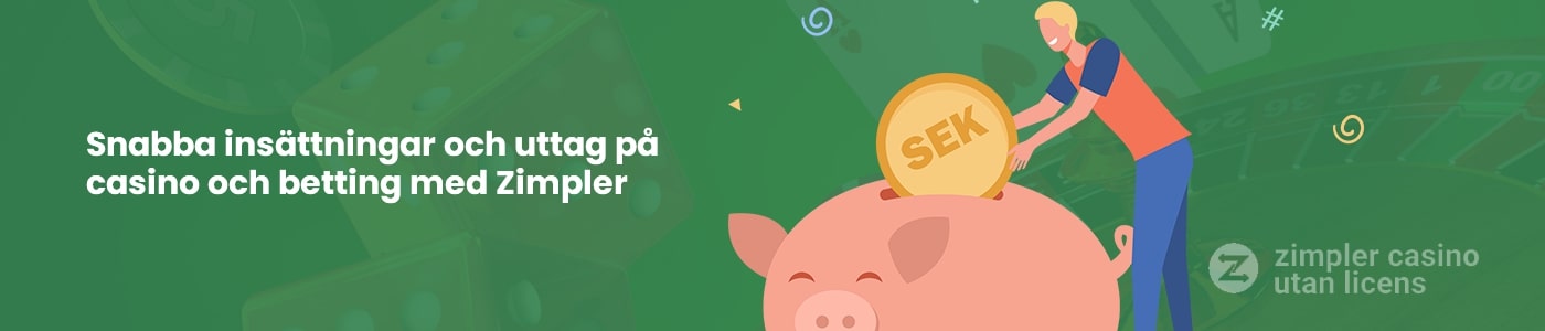 Betting utan svensk licens med Zimpler snabba uttag